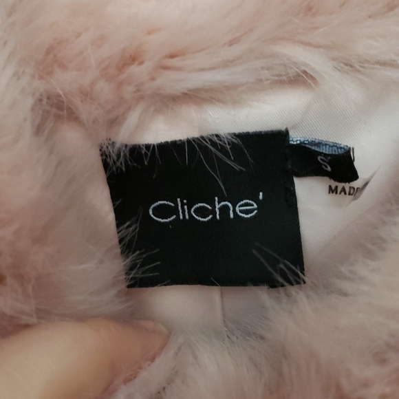 Pink Bloomingdale's Faux Fur Cliche Jacket - Picture 2 of 3